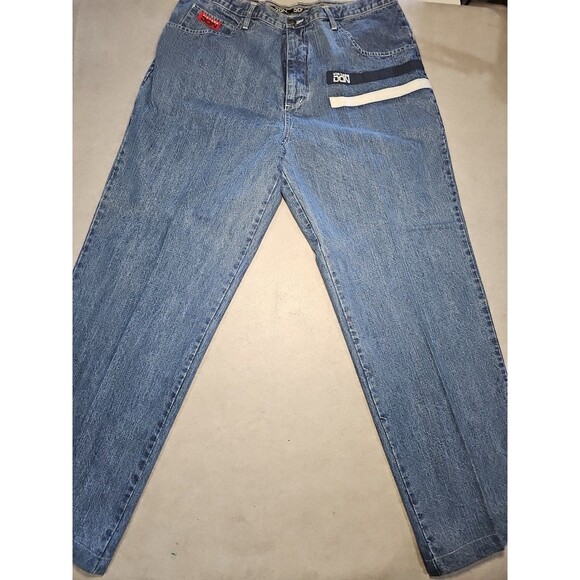 VINTAGE DON Matching Blue Jean Outfit XL Shirt Size 40x32 Pants Embroidered - Picture 12 of 16